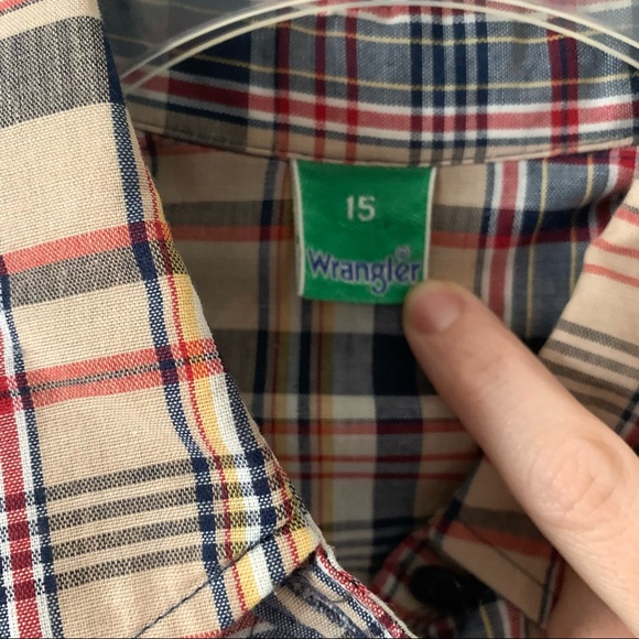 ❤️ Vintage Wrangler Pearl Snap Shirt Classic 70s - Picture 3 of 5